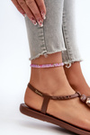 Sandały Japonki Damskie Płaskie Brązowe 83507 Ipanema Class Blown Up Sandal Fem