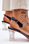 Fashionable Sandals With Beads navy blue Terrance