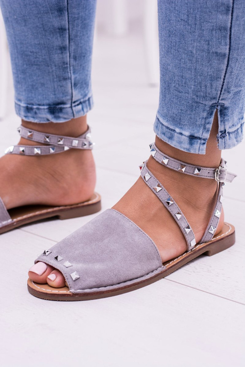 Lu Boo Grey Stylish Pari Sandals