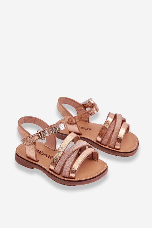 Children's Sandals With Straps Rose Gold Isla