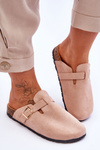 Suede Sandals On Cork Platform Beige Vellma