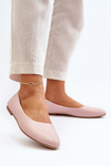 Baleriny Damskie Eko Skóra Różowe Tindomiel 24BL02-7641