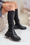 Slip-On Boots With Sock Shaft Black Iranel