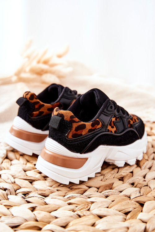 Children's Sport Shoes Sneakers Brown and Black Nila