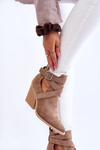 Women's Suede Cowboy Boots Dark beige Dennise