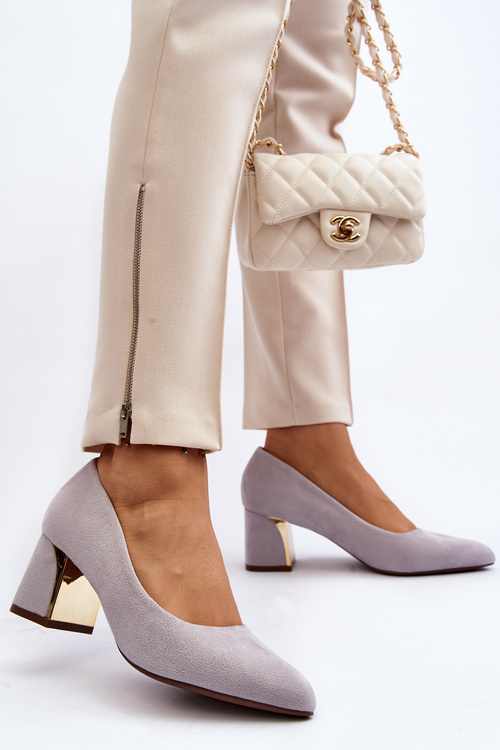 Grey Pumps with Stiletto Heel Stelloria