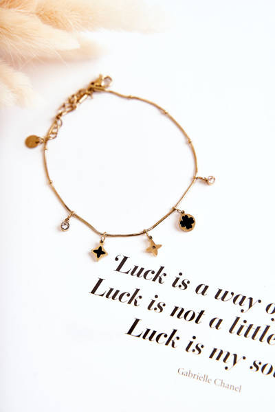 Damska Bransoletka Na Nogę Różne Ozdoby Złota