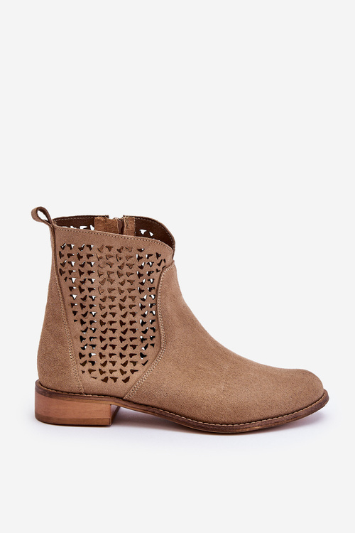 Suede boots Nicole 2791/023 Dark beige
