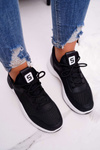 Sporty Women's Glitter Shoes Black Micron