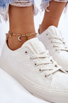 Women's Big Star Embroidered Sneakers LL274223 White
