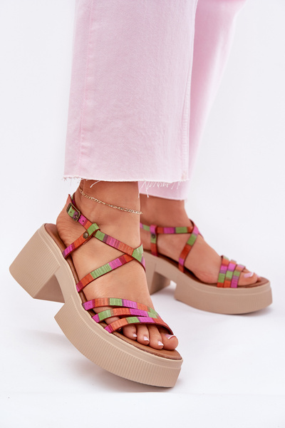 Ladies Leather Sandals Maciejka 06990-39 Multicolor