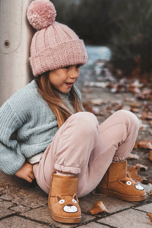 Children's Insulated Boots Snow Boots Camel Vavena