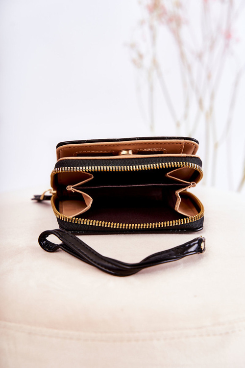 Women's Small Wallet With Ornament Black Sanchos