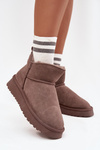Snow boots made of natural suede lined with fur Vinceza 97961 brown