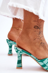 Fashionable High Heels In Print Green Floria