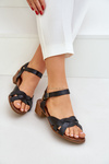 Leather Sandals On A Delicate Heel Zazoo 40372 Black