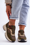 Platform Sneakers With Laces Green Escape