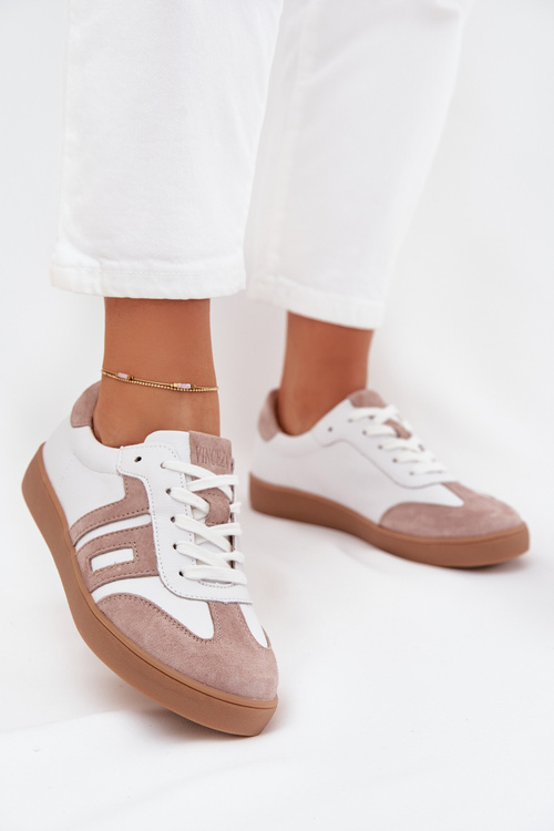 Women's Leather Sneakers Vinceza 79557 White-Beige
