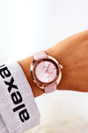 Watch On A Leather Strap Giorgio&Dario Pink