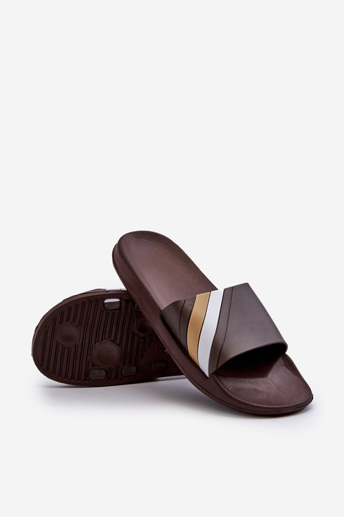 Classic Lightweight Men's Flip-Flops Brown Bemostom