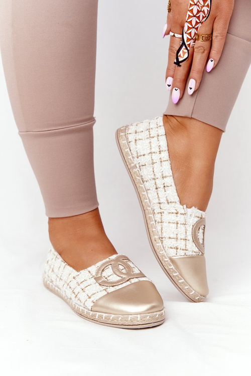 Elegant Women's Espadrilles Gold Be My Love