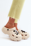 Foam Women's Lightweight Clogs on Chunky Sole Beige Matirra