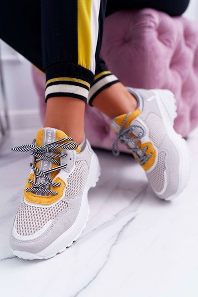 Sporty Women's Shoes High Sole Yellow Chillout