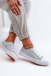 Women's Classic Low Canvas Mint Trainers Lennabella
