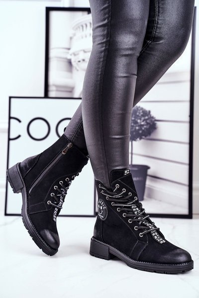 Women's Flat Boots Black Aspen