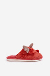 Women’s Fleece Slippers With Reindeer Motif Coral Sennalith