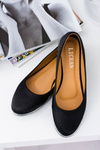 Women's Elegant Satin Black Comiko Ballerinas