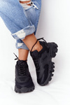 Women's Sneakers On A Chunky Sole Black New York