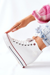 Leather Wedge Sneakers Cross Jeans II2R4024 White