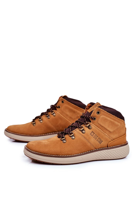 Men's Trekking Boots Leather Big Star Camel GG174491