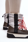 Women's Snow Boots With Thick Sole Vegan D.Franklin DFSH371006 Silver