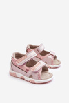 Sandałki Dziecięce Wygodne Rzepy Różowe Alaska 23DZ23-5924
