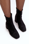 Women's Low Heel Boots with Embellishment Black Vissias