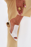 Women's Heeled Slippers White Tessira