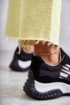 Women's Sport Shoes Tied Black Tolea