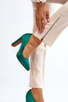 Green Pumps with Stiletto Heel Piatti