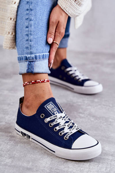 Women's Material Sneakers Big Star KK274103 Navy Blue
