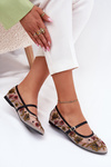 Ballet Flats With Embroidery And Strap Black Lilindraen