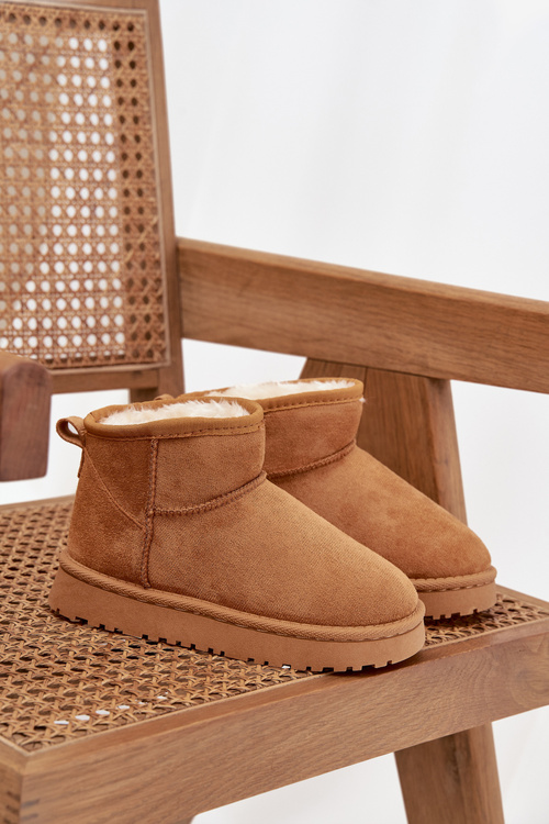 Children's Youth Snow Boots Lined with Fleece Camel Mireya