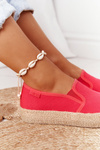 Espadryle Na Plecionej Platformie Big Star FF274149 Czerwone