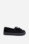 Women's Black Fringed Espadrilles Elorvia