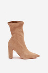 Women's Ankle Boots with Stitches Beige Rosivelle