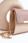 Envelope Clutch Bag with Chain Pink Gold Onelia