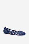 Women's Rubber Ballerina Flats Navy Blue Salam