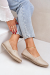 Elegant Leather Women's Espadrilles Beige Zazoo 10177