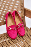 Classic Suede Loafers With Embellishments Fuchsia Arla